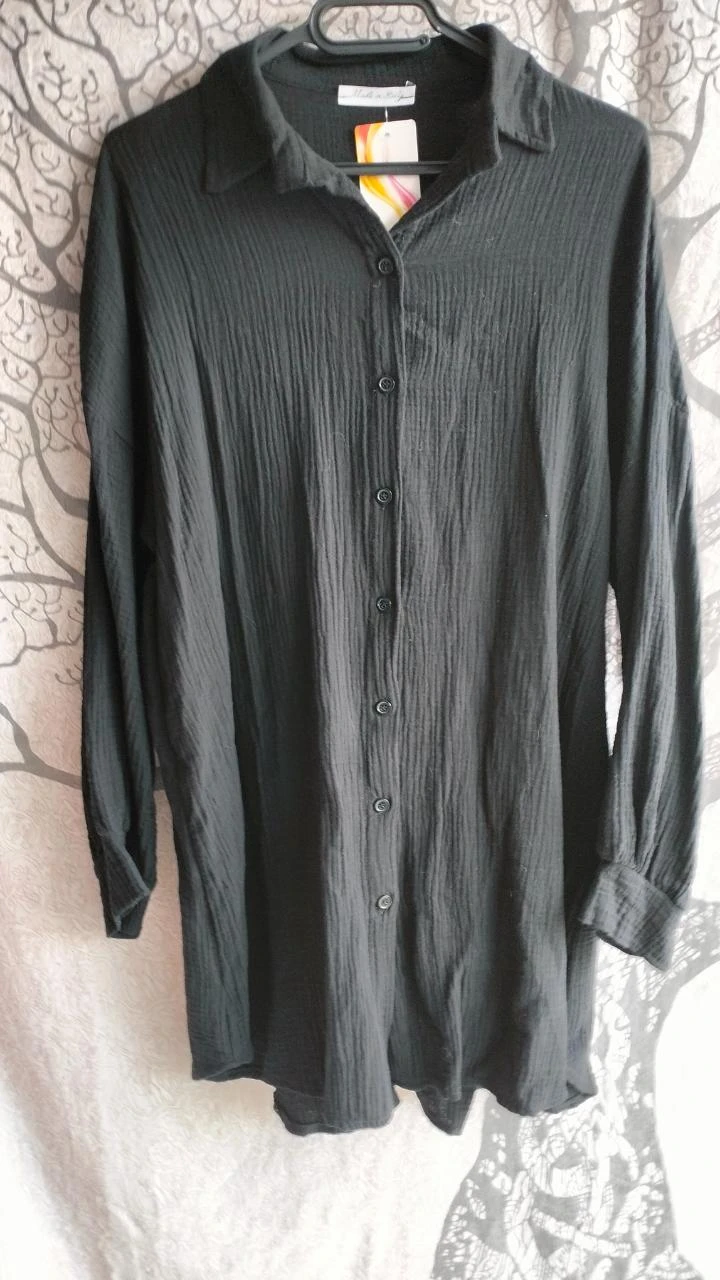 camisa larga negra – photo 4